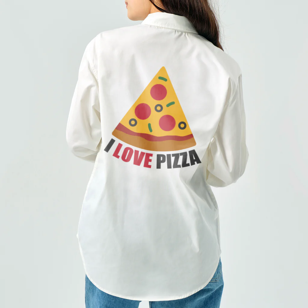 お絵かき屋さんのピザ（I LOVE PIZZA） ワークシャツ