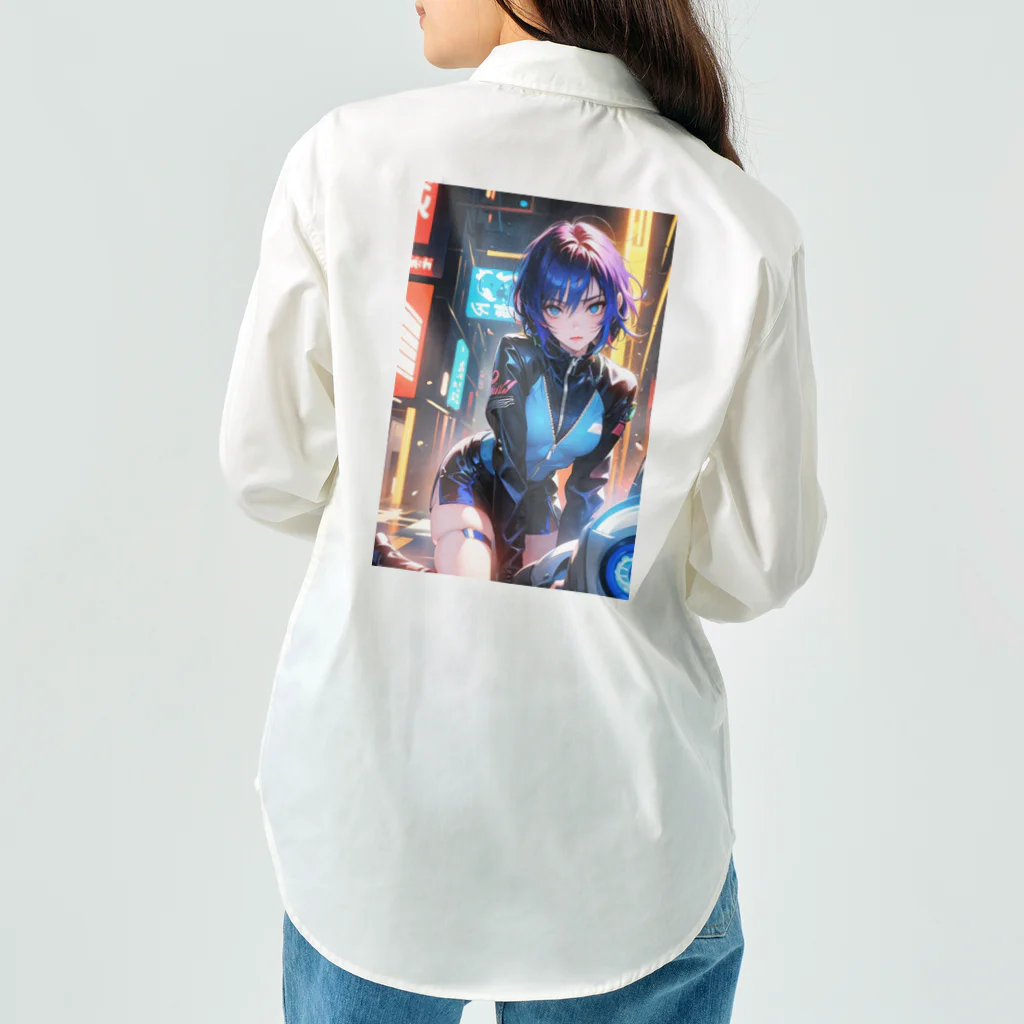 DRILLERのサイバーパンク　2次元美少女 Work Shirt