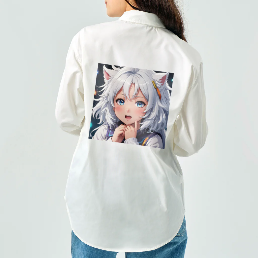 巫女スタぐらむのもふもふの美少女甘える Work Shirt