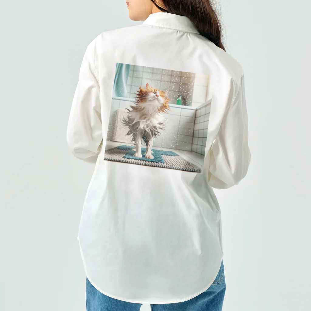 kana-catのスプラッシュにゃんこ Work Shirt