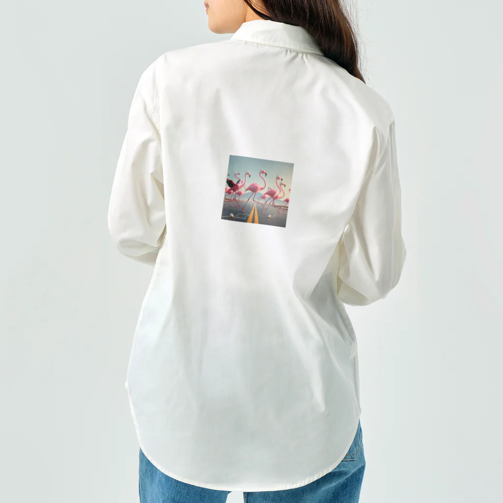rukia59のサイズフリー ミュージックフラミンゴ Work Shirt