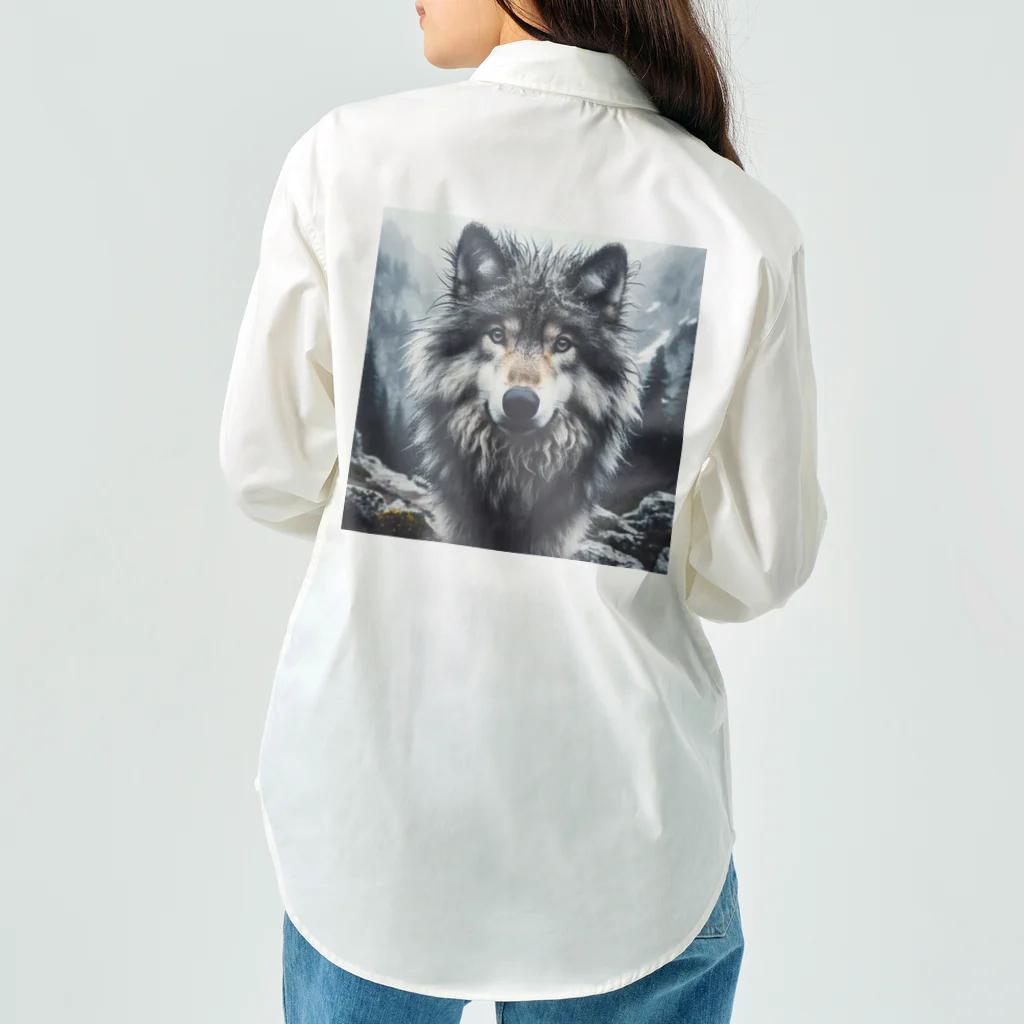 中村マコトのオオカミ　森の番人 ワークシャツ