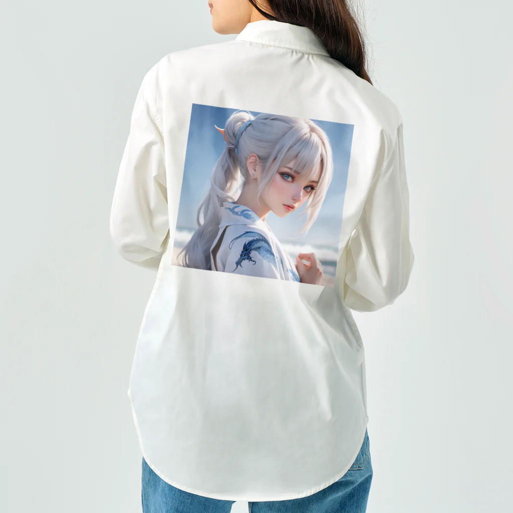 スカ次郎ショップの白髪和服美女シリーズ0001 ワークシャツ