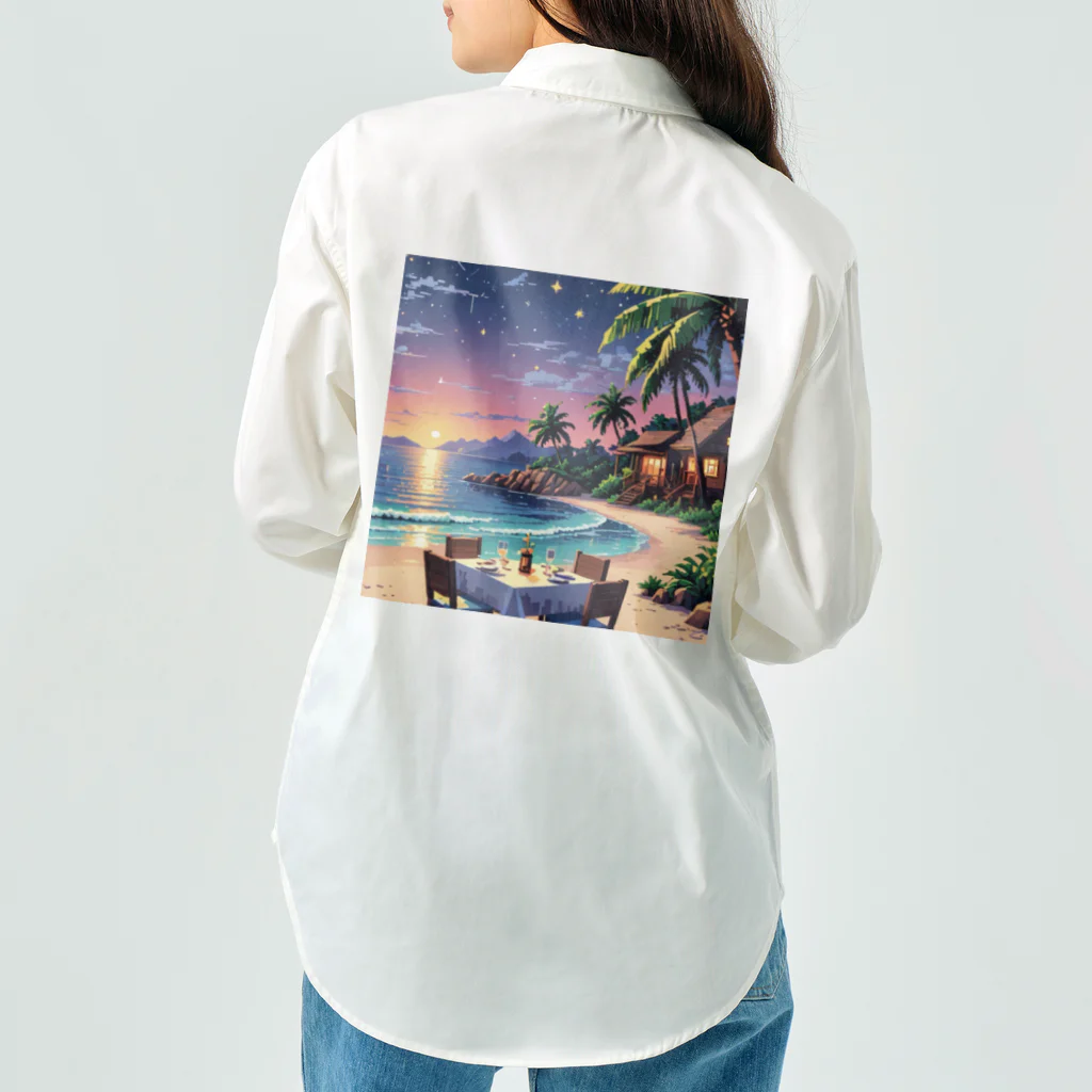 Paradise ExploreのMoonlit Palm Haven Work Shirt