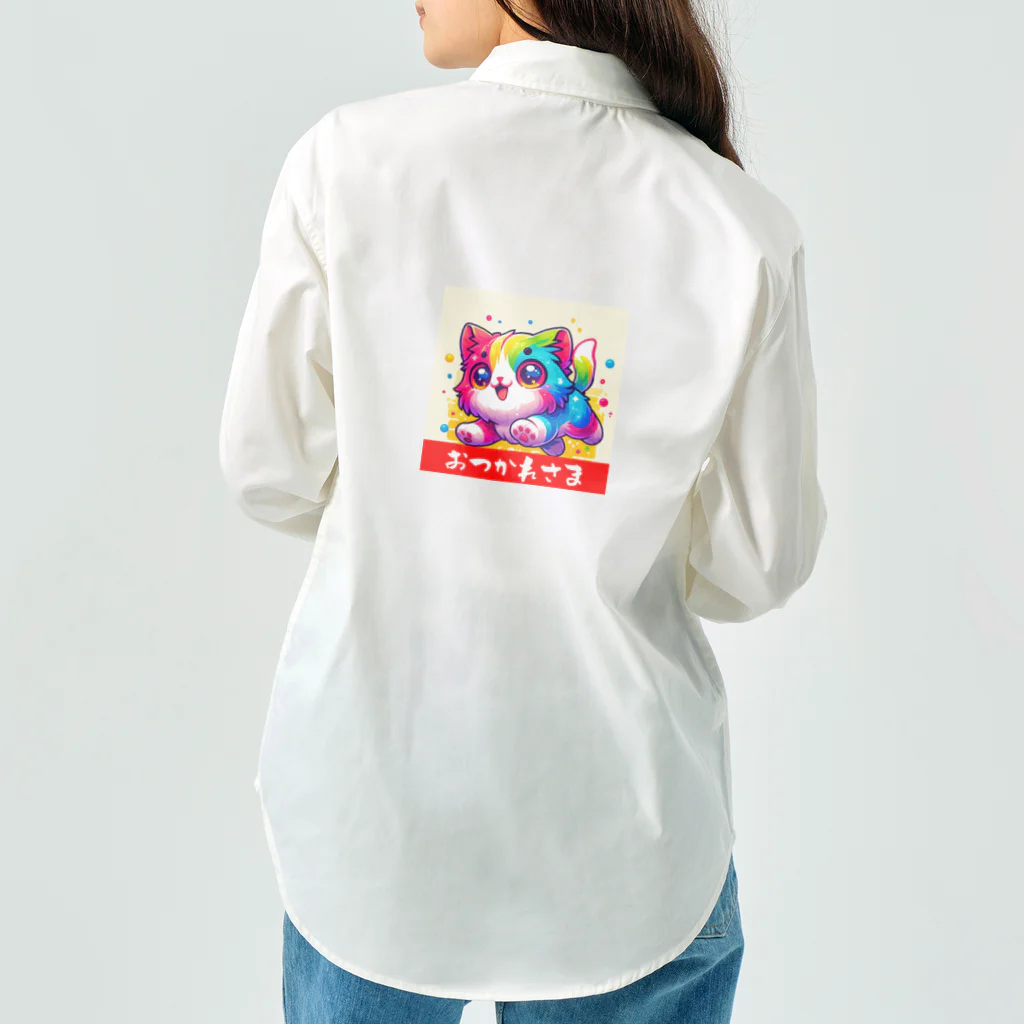 salashigeのかわいいカラフルな猫のキャラクターグッズ Work Shirt