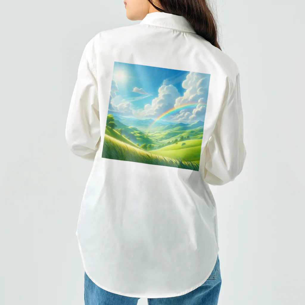 Rパンダ屋の「美しい緑の風景」グッズ Work Shirt