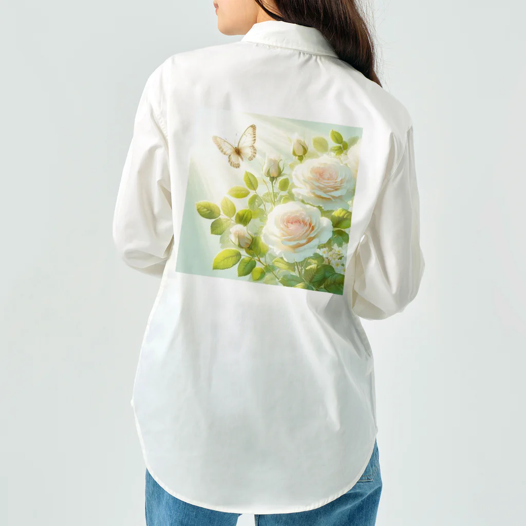 Rパンダ屋の「白薔薇」グッズ Work Shirt