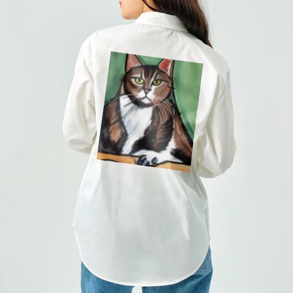 Ppit8のどっしりかまえる猫ちゃん Work Shirt