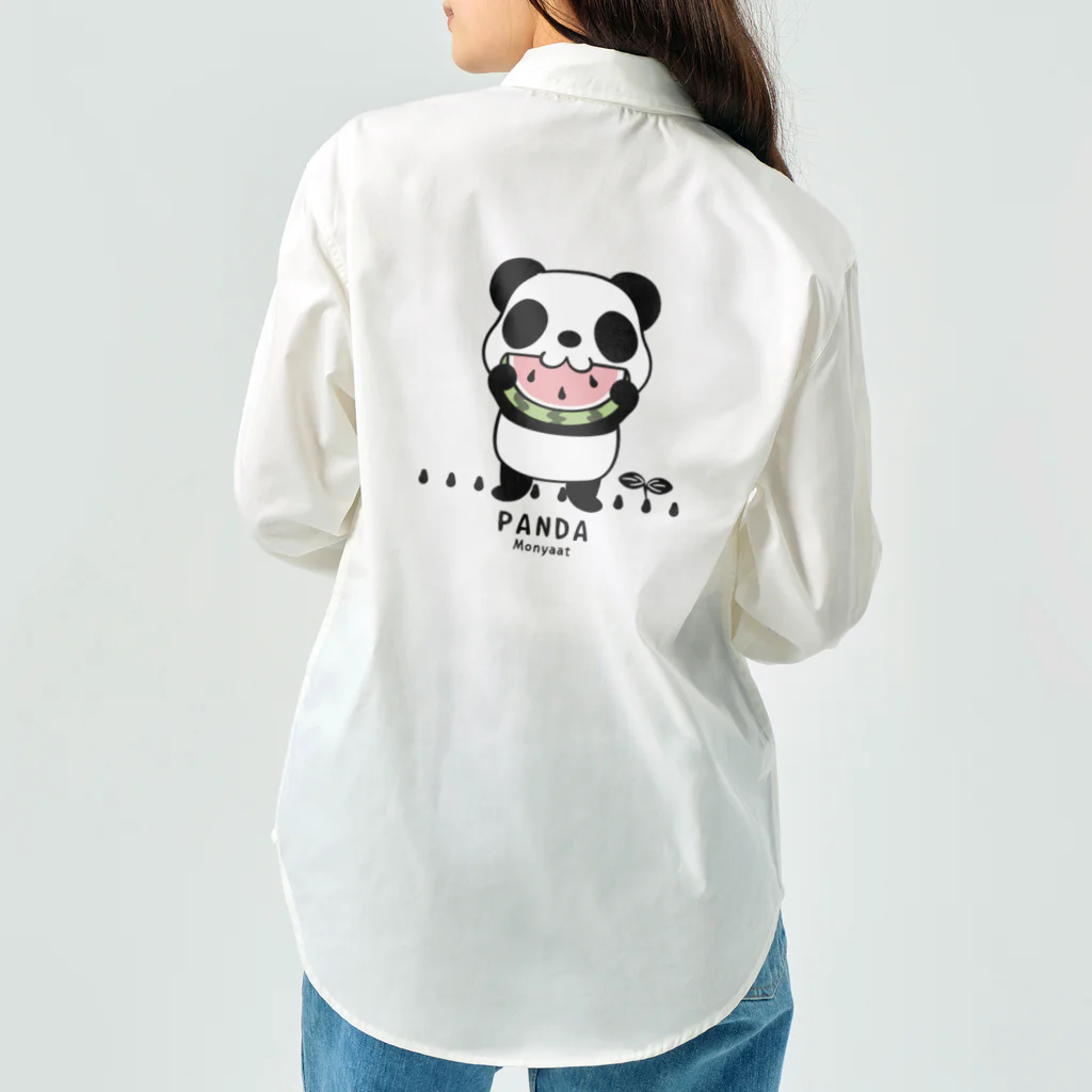 イラスト MONYAAT のスイカを食べるパンダちゃん C Work Shirt