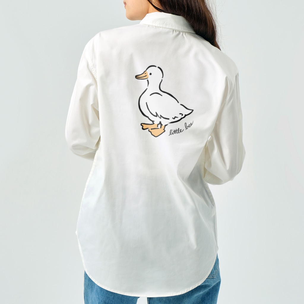 little bee リトルビーのあひる(柄ｻｲｽﾞ中)（線の色 黒） Work Shirt