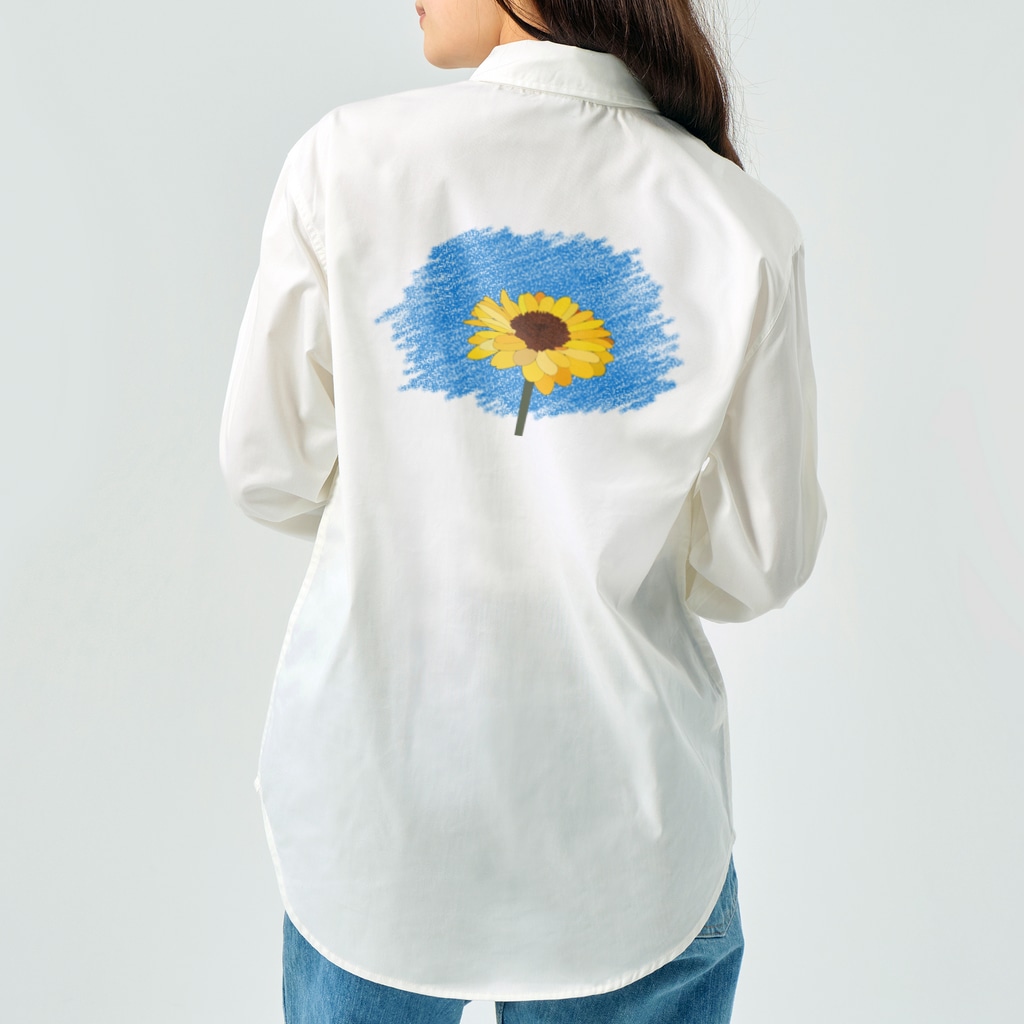 サトオ  ウクライナ支援のウクライナの空・ひまわり Work Shirt