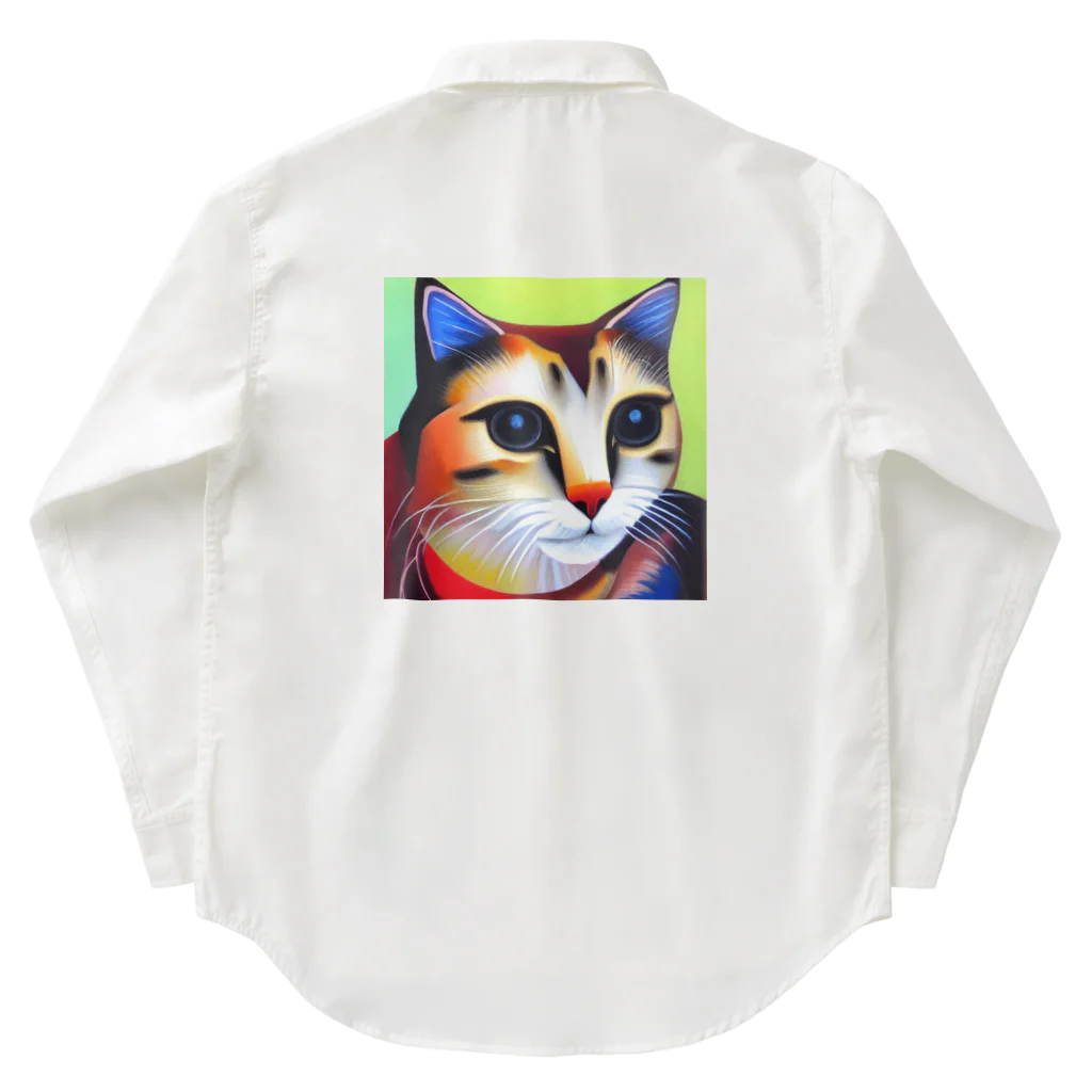 withCatsの真面目すぎてあまりモテないイケメン猫 Work Shirt