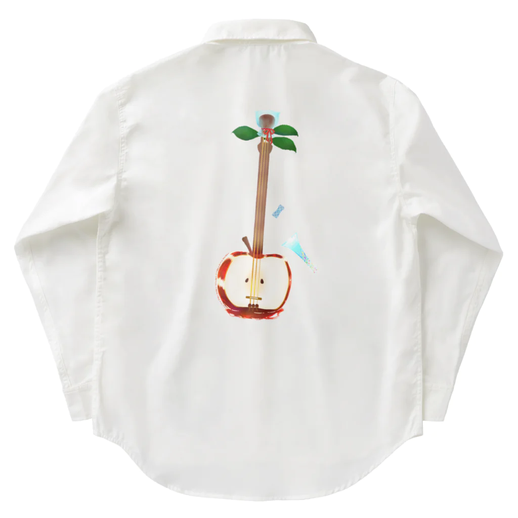 綾錦工房 りこりすのりんご飴三味線 - 津軽 Work Shirt