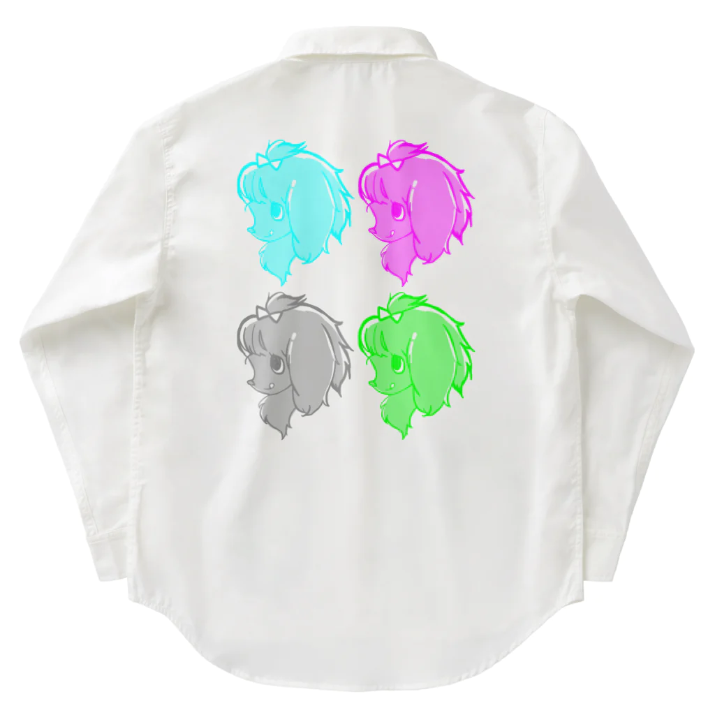 🐩のといぷーくん・白 Work Shirt