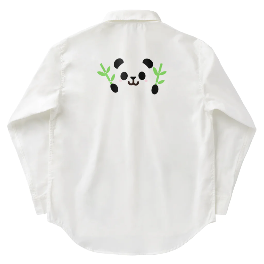 えいこせんせいの「にこにこパンダ」の笹ニコニコパンダ ワークシャツ