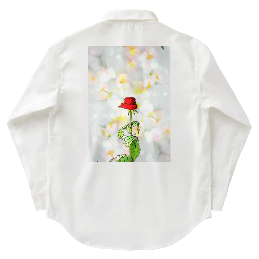 Onuuuun Artの薔薇 ワークシャツ