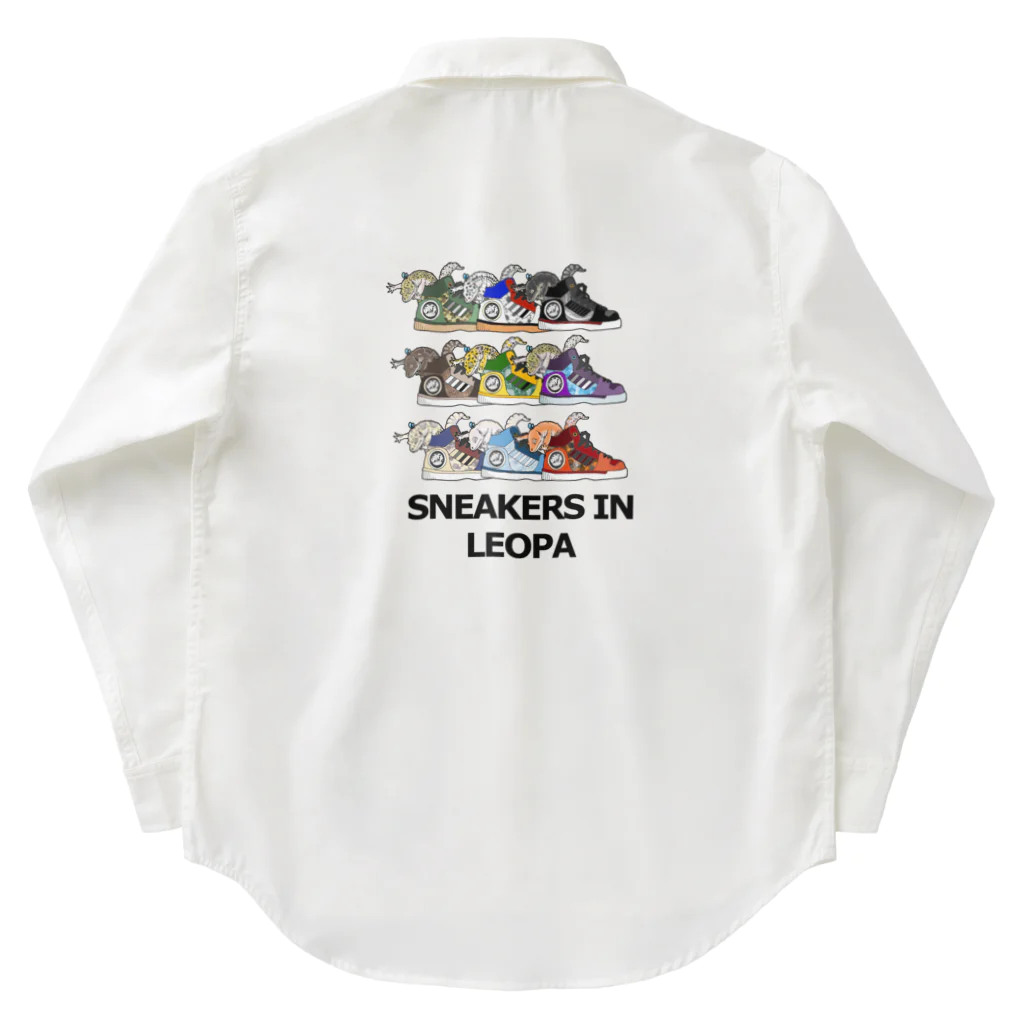 爬虫類・小動物グッズ ENOGUのスニーカーINレオパオールスターズ ワークシャツ