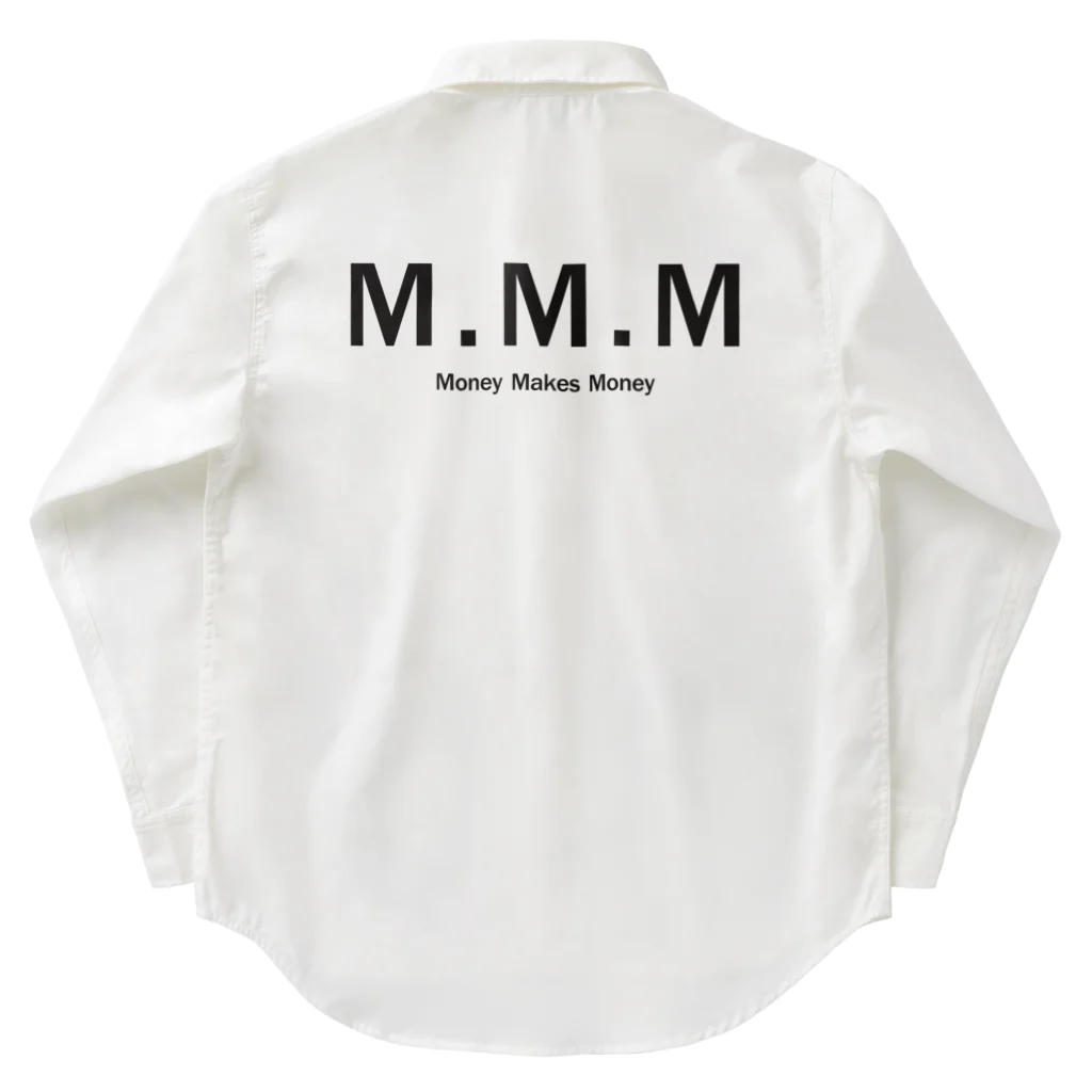 MoneyMakesMoneyのMoneyMakesMoney initial logo black ワークシャツ