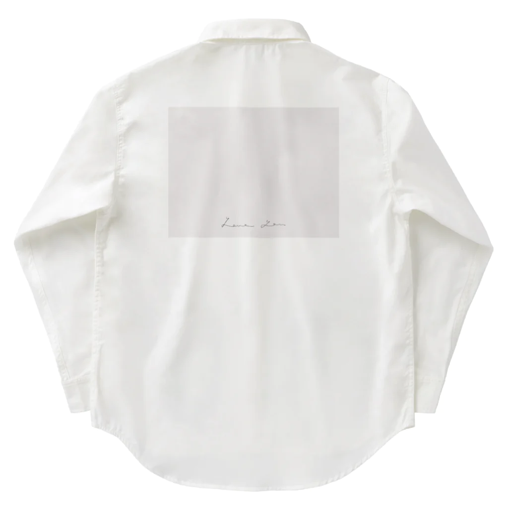 rilybiiのWhite Dusty Pink × Logo Message Work Shirt