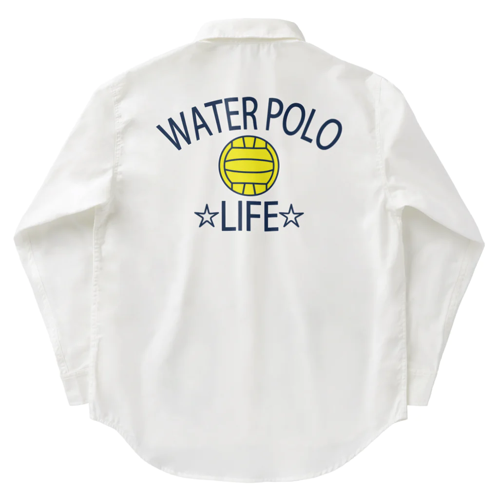 sports_tower スポーツタワーの水球(すいきゅう)(water polo)・アイテム・デザイン・Tシャツ・チームT・かっこいい・かわいい・クラブT・球技・得点・ボール・選手・ポジション・部活・スポーツ・シンプル・チームワーク ワークシャツ