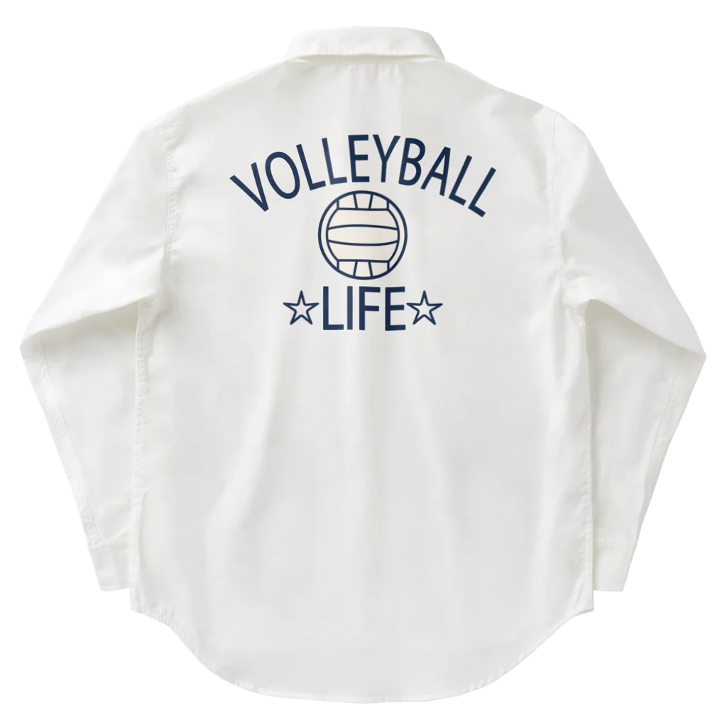 sports_tower スポーツタワーのバレーボール(volleyball)アイテム・デザイン・チームTシャツ・クラブTシャツ・排球・はいきゅう・得点・ボール・選手・ポジション・部活・スポーツ・シンプル・かっこいい・かわいい・チームワーク Work Shirt