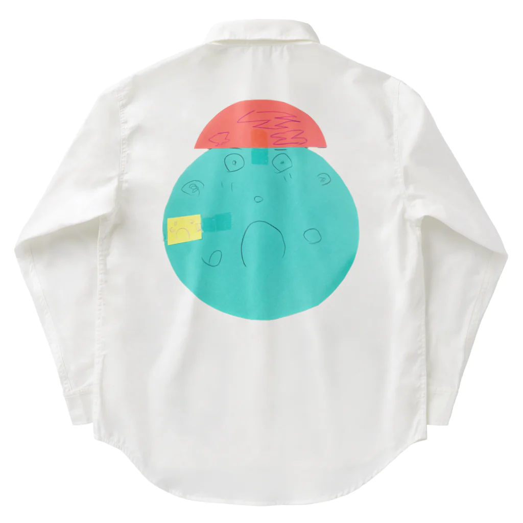 KidsArtの【子どもの絵】びっくりくん Work Shirt