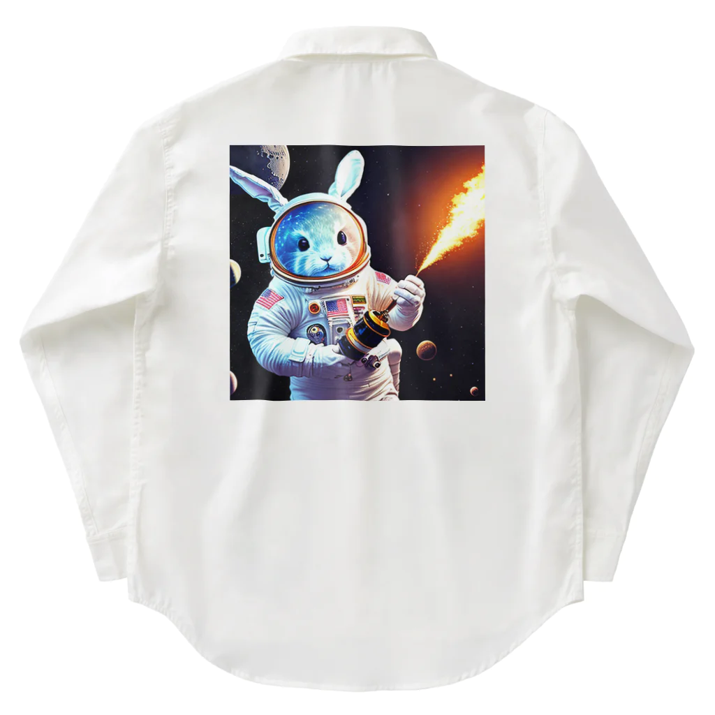 spaceinudogのspace usagi rabbit3 Work Shirt