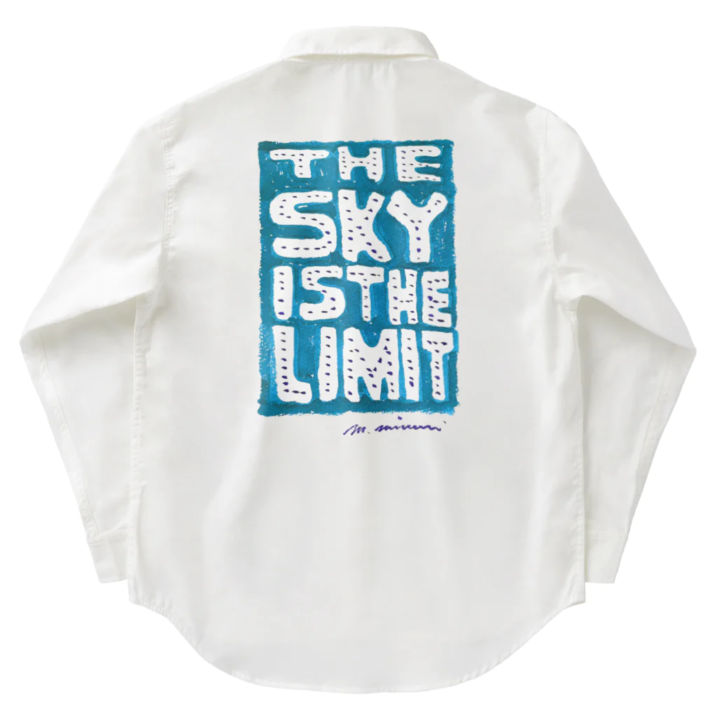 masahiro_minami_artのTHE SKY IS THE LIMIT（ブルー） Work Shirt