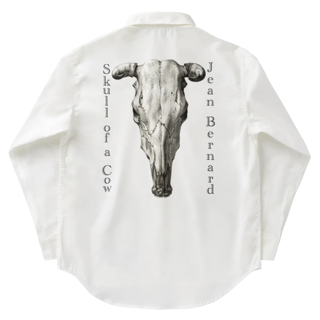 MUGEN ARTの牛の頭蓋骨　ジーン・バーナード　Jean Bernard / Skull of a Cow Work Shirt