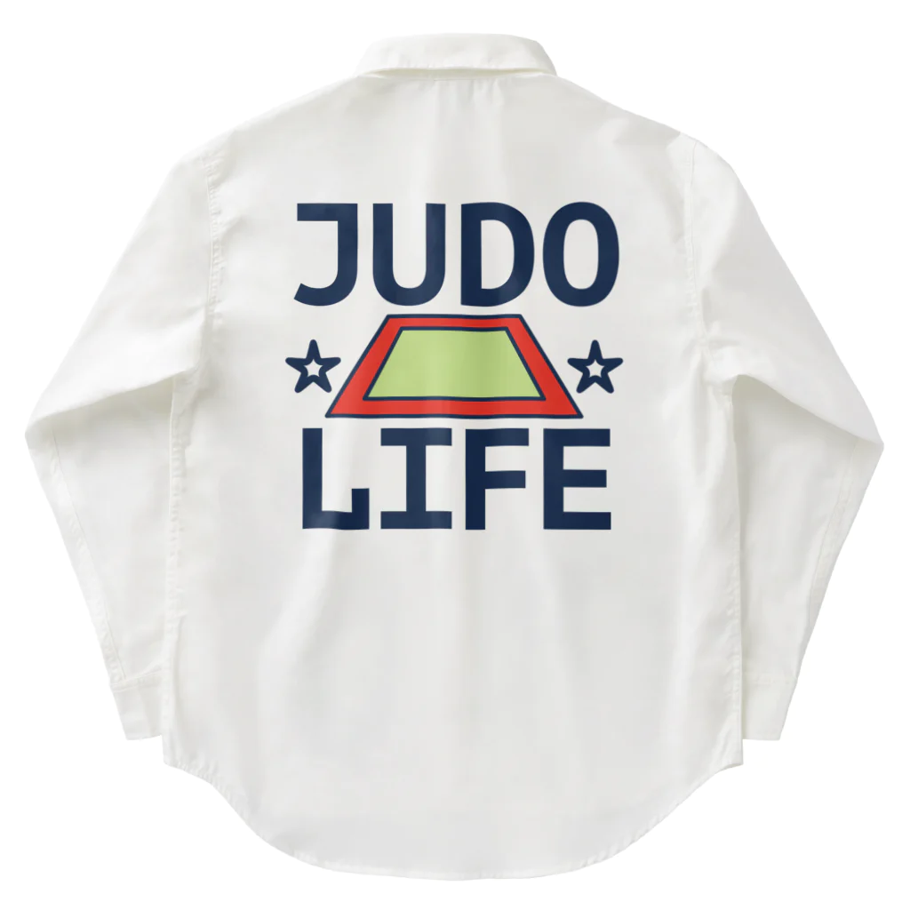 sports_tower スポーツタワーの柔道・JUDO・じゅうどう・グッズ・デザイン・武道・#Tシャツ・柔(やわら)の術・投げ技・固め技・当身技・格闘技・日本・柔術・男子・女子・かっこいい・かわいい・強靭・選手・柔よく剛を制す・世界・柔道場 Work Shirt