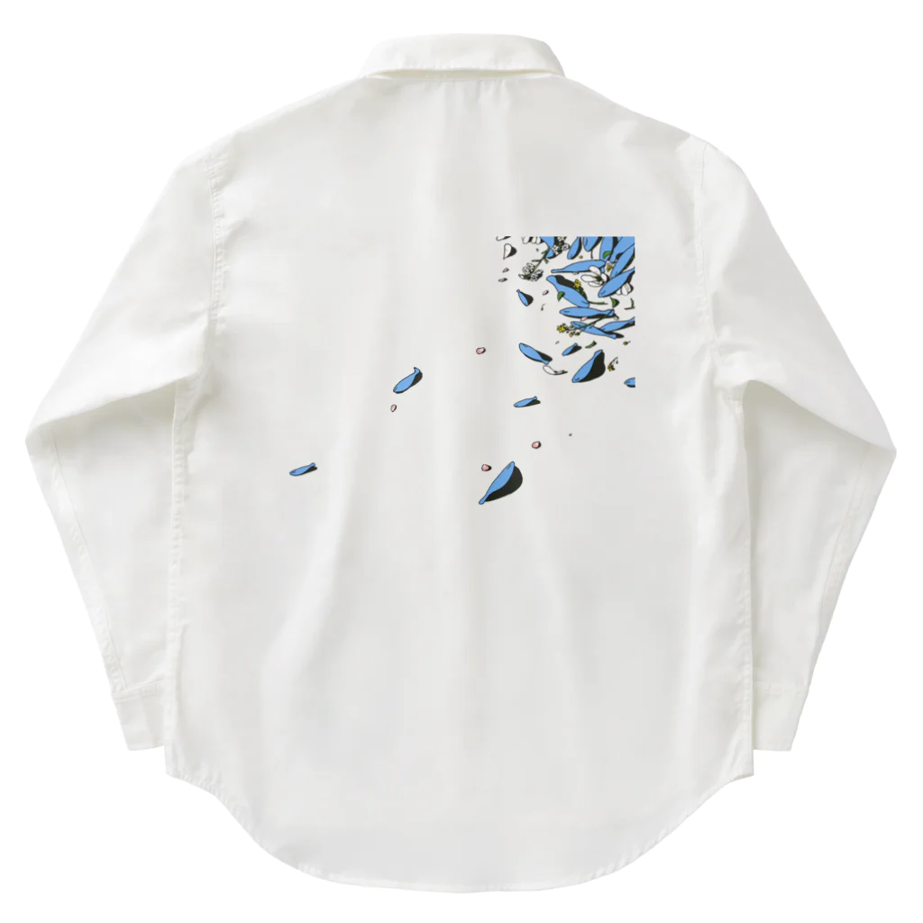 natoronの散る花、さかな Work Shirt