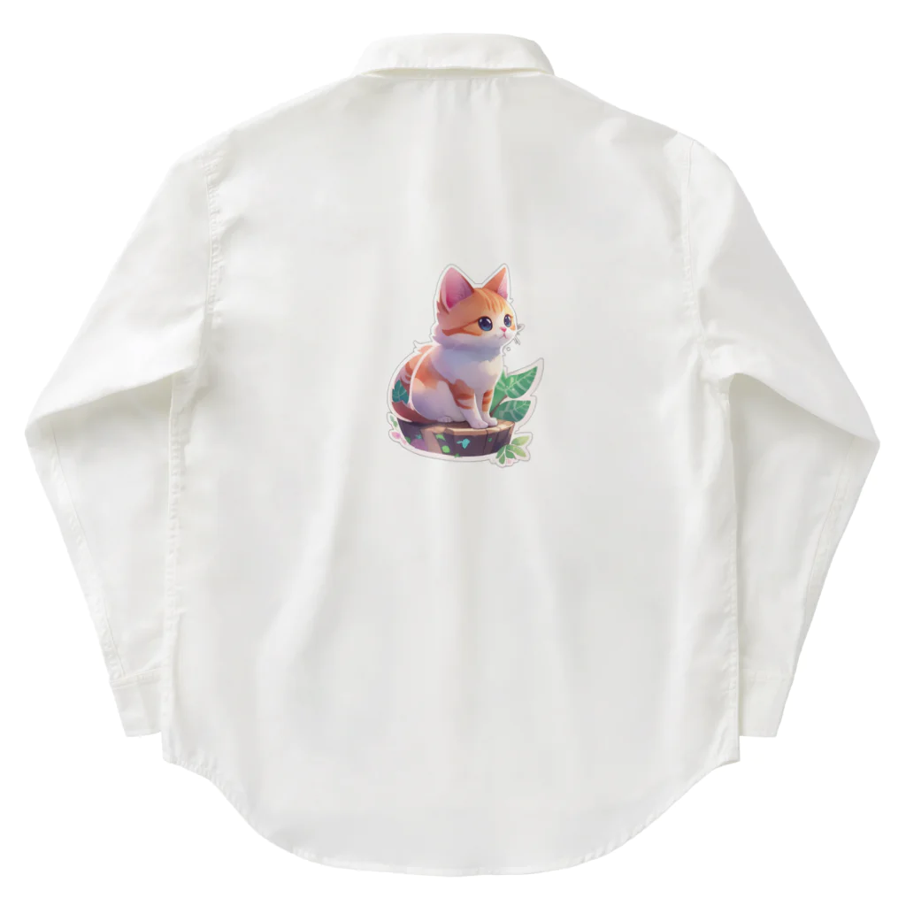 dolphineのキュートな猫 Work Shirt