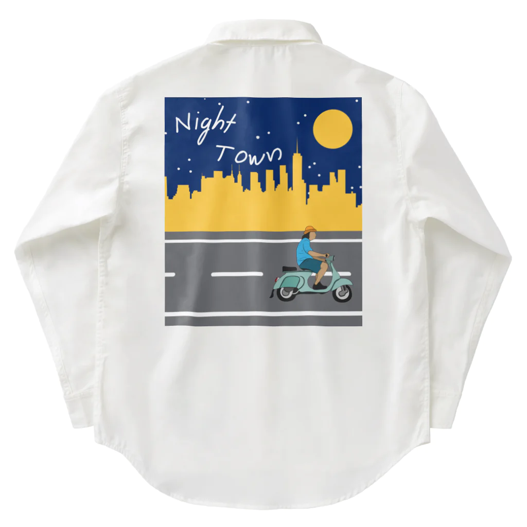 ToFu Creative Studioの夜の街 Work Shirt