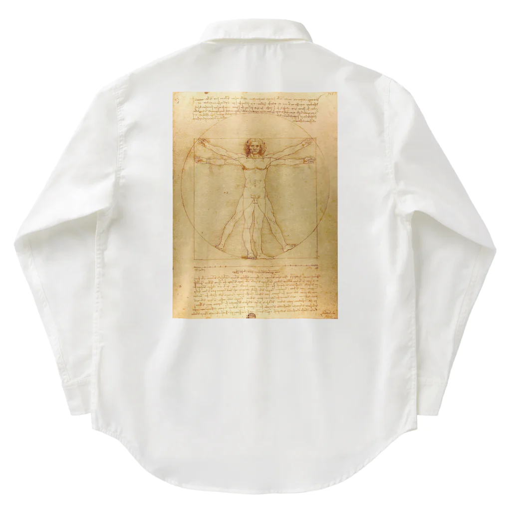 世界美術商店のウィトルウィウス的人体図 / Vitruvian Man ワークシャツ