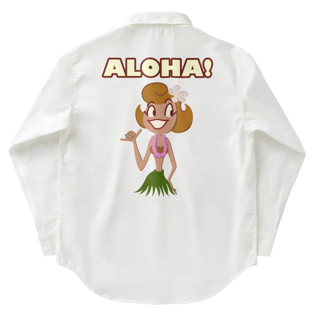 PPBOBBY13のALOHA Hula Girl ワークシャツ