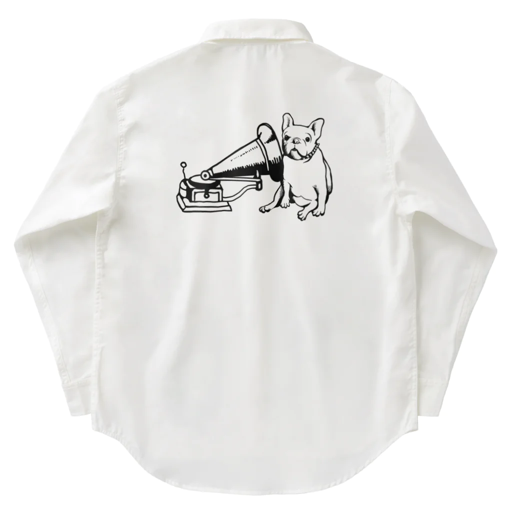 チンパンジーマートのご主人の声を聞く犬 Work Shirt