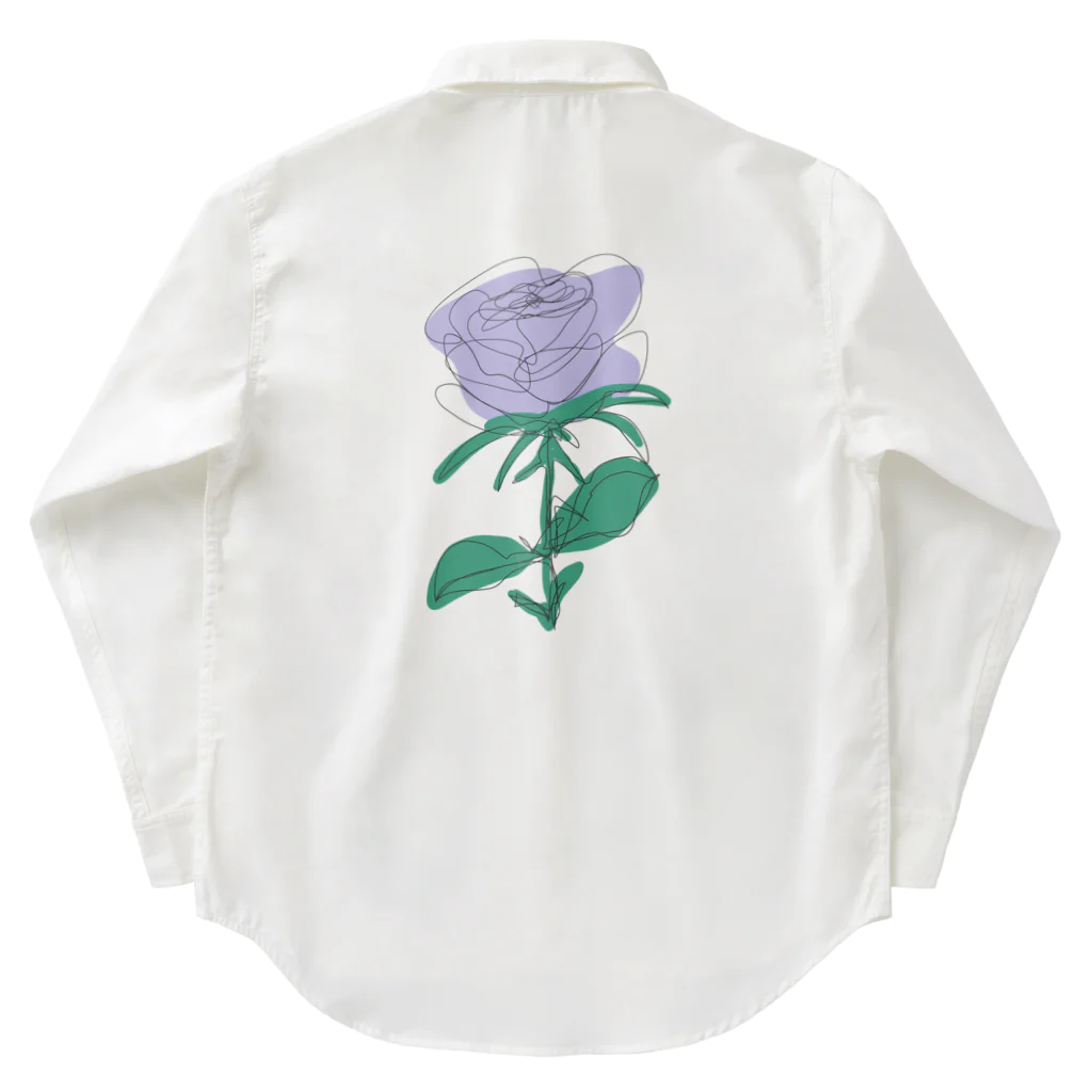 サラスシのmy ROSE パープル Work Shirt