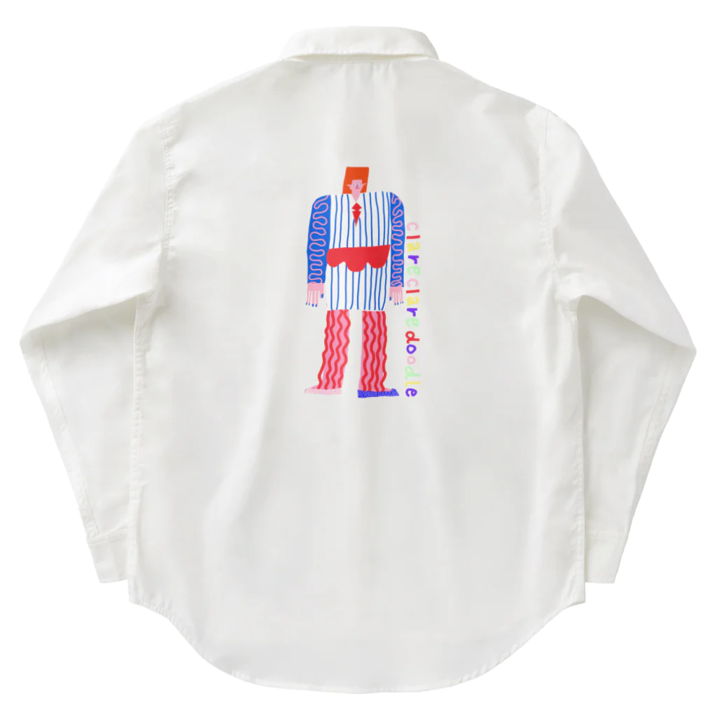 clareclaredoodleのRectangle head friend Work Shirt