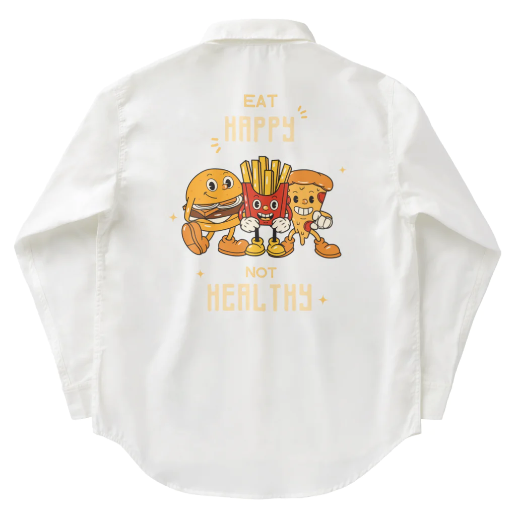 jamfish_goodiesのEAT HAPPY Work Shirt