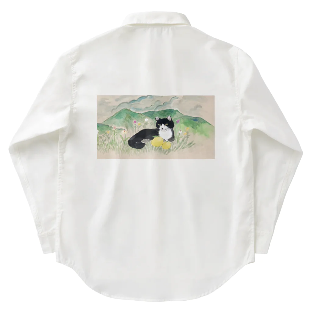 スズキねこ農園のニューサマーオレンジ Work Shirt