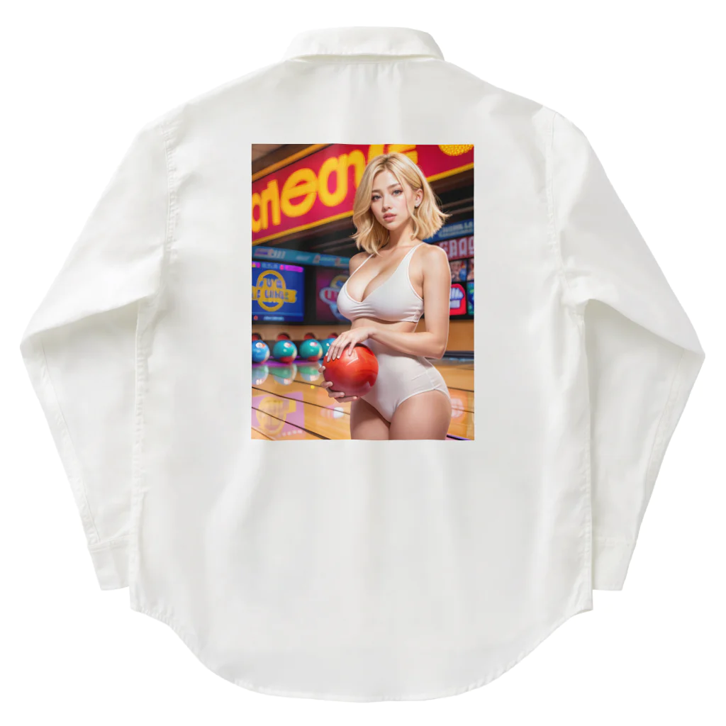 ボウリング アートショップのBowling 90's  Girl Work Shirt