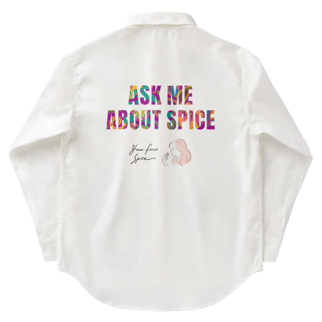 your-first-spiceのスパイス姫ニッキーのワークシャツ（ask me) Work Shirt