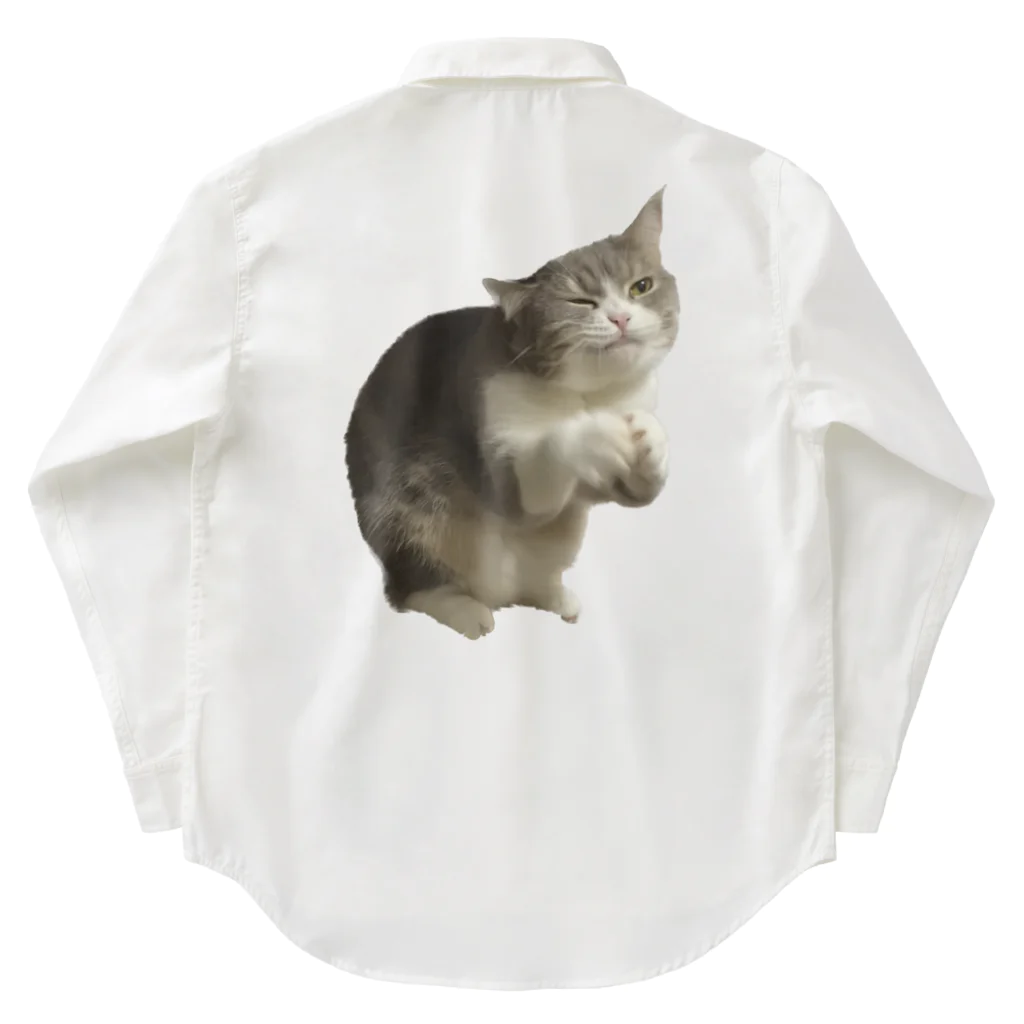 むっちり猫のむっちり丸のちょうだい！ミロ姫！ Work Shirt