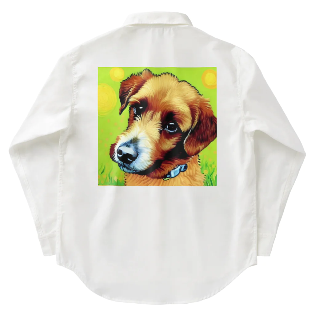 ハッピー・ディライト・ストアの見つめる愛犬 Work Shirt