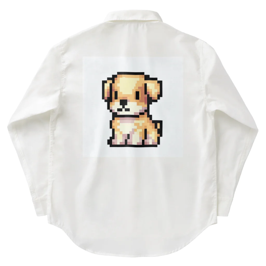 ebizo999のドット絵の子犬 ワークシャツ