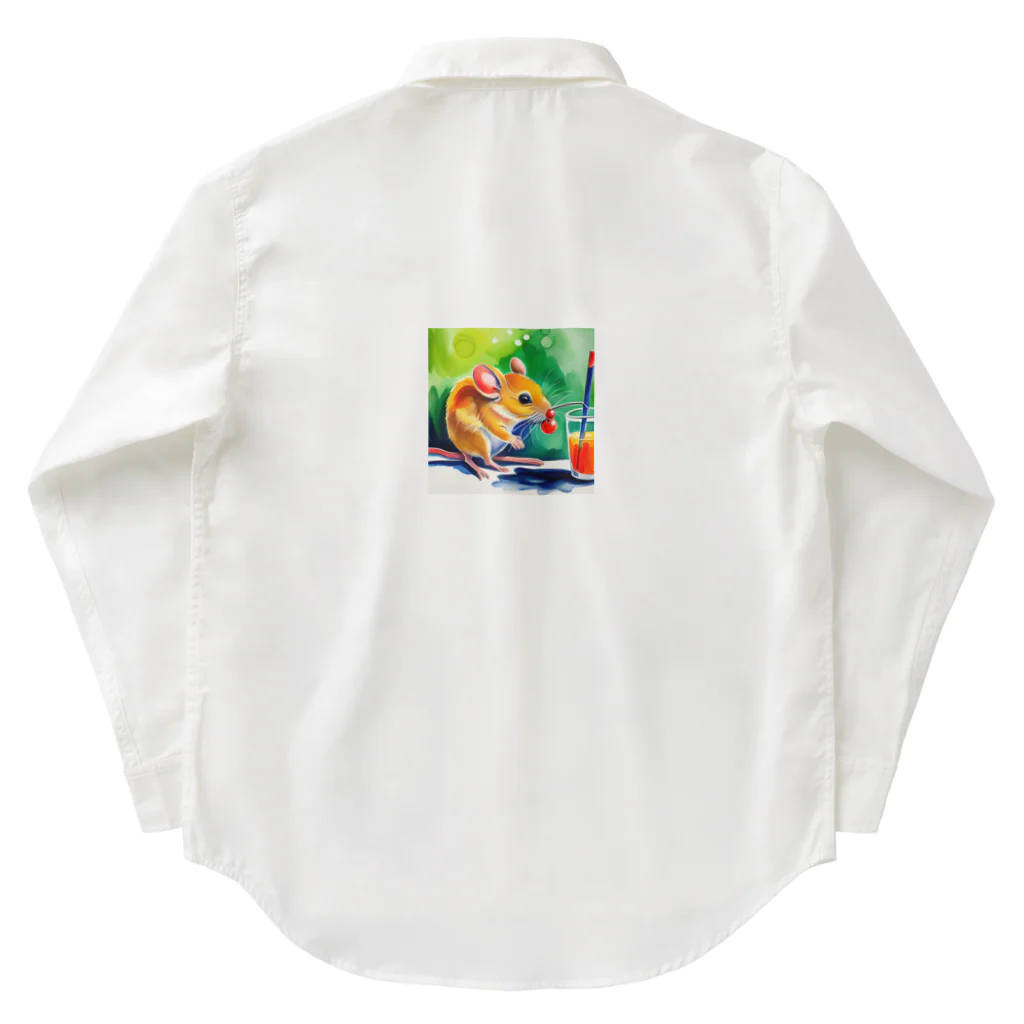 juice-seezのこっそり実を食べるスナネズミちゃん Work Shirt