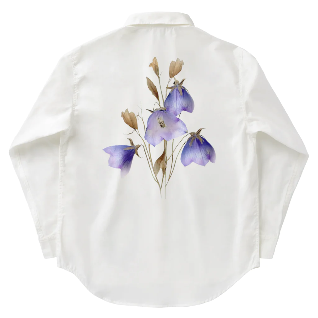 Atelier Petrichor Forestのキキョウ Chinese bellflower ワークシャツ