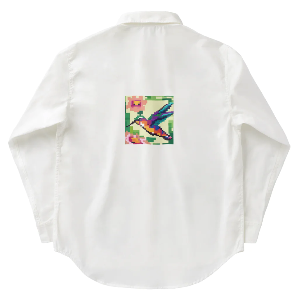 sam-chのドット絵ハチドリ Work Shirt