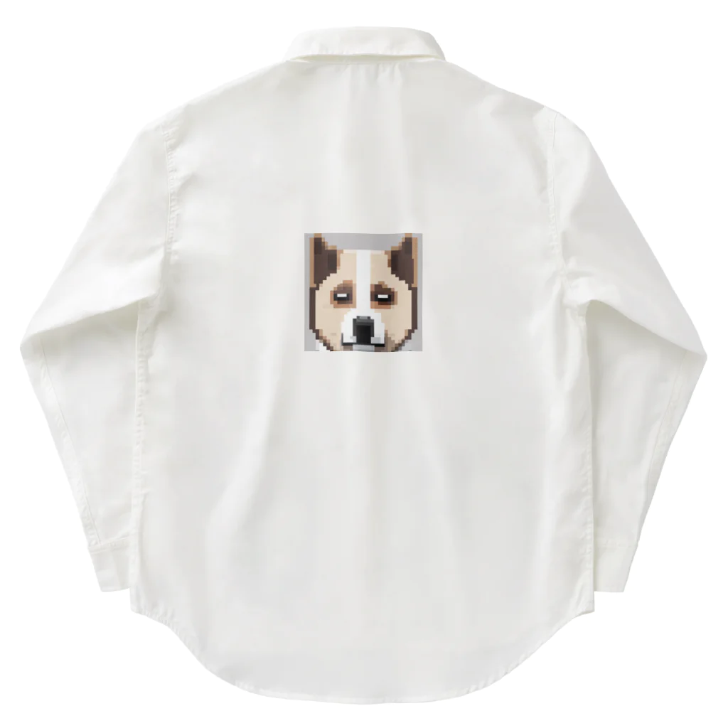 たるほのお店のピクセルアートのかわいい秋田犬 Work Shirt