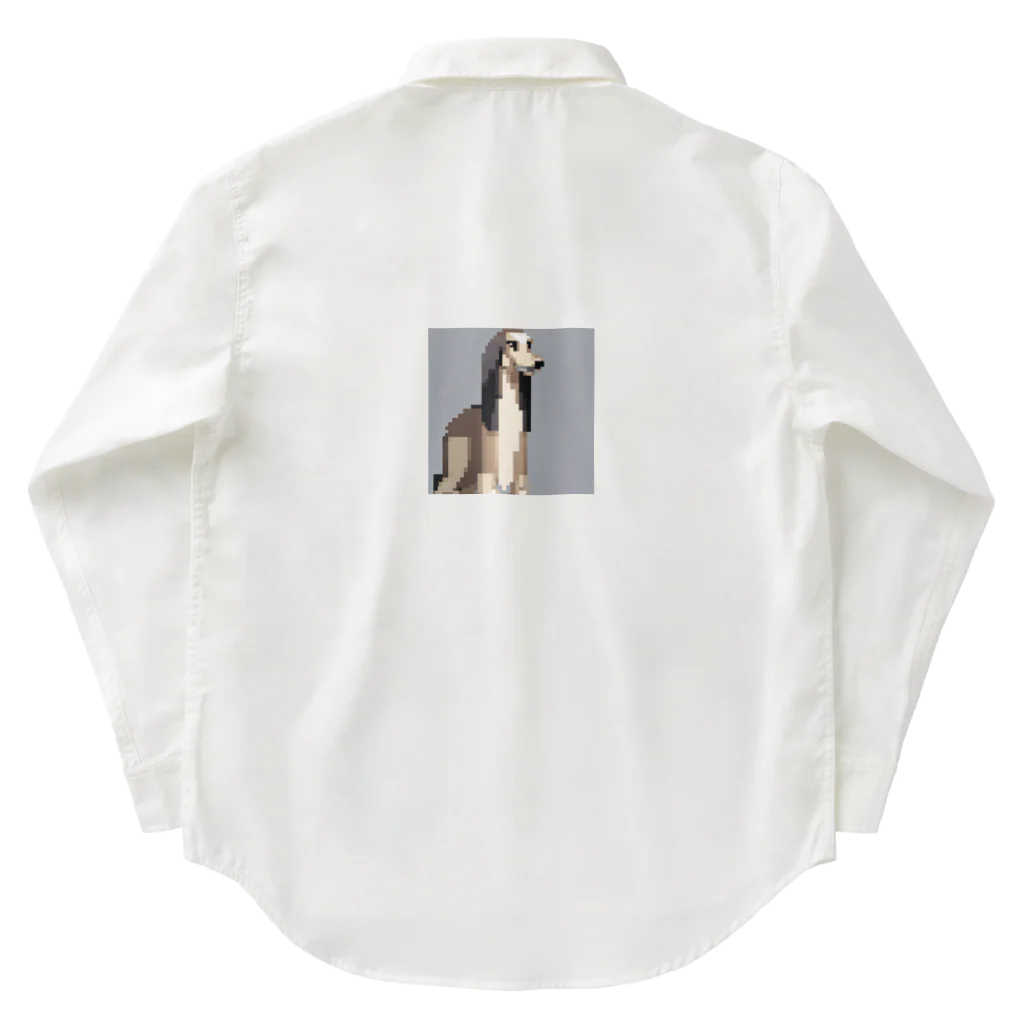 ドットドッグのドット絵の犬 Work Shirt